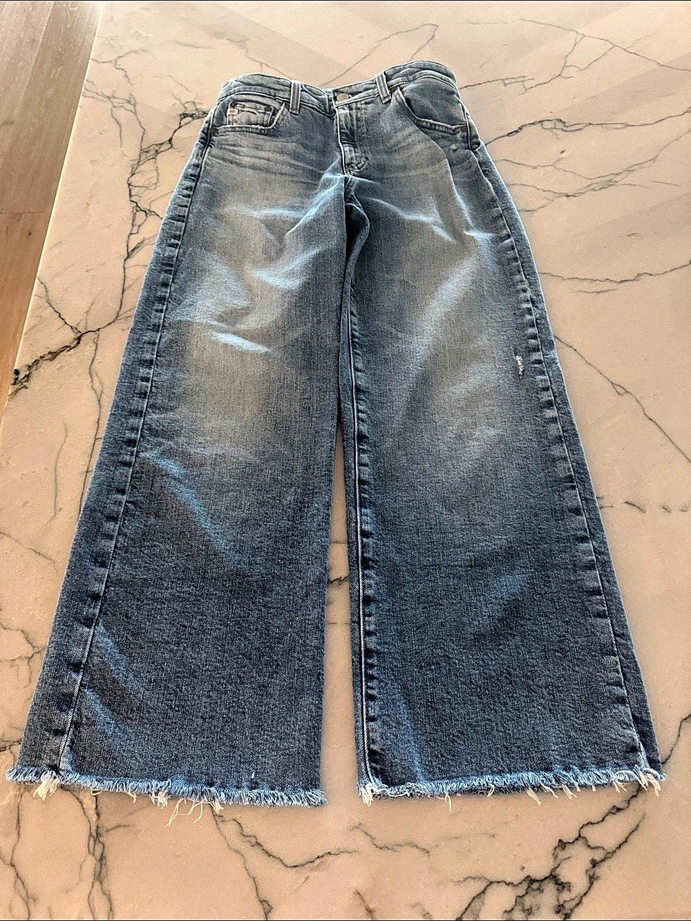 AG-ED DENIM V8T1D4OVN18YOSL Wide Leg Jeans in Blue Waist 25